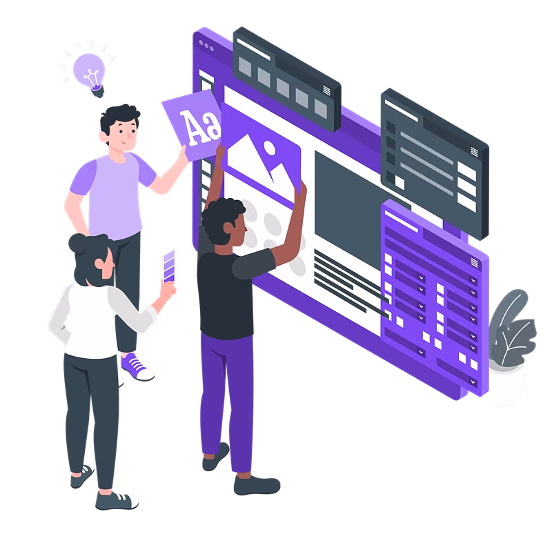Ilustração mostrando uma organização impactando e conectando pessoas através de sua causa